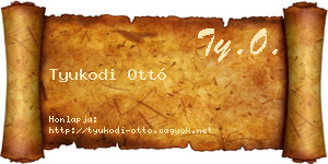 Tyukodi Ottó névjegykártya
