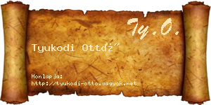 Tyukodi Ottó névjegykártya